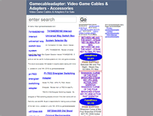 Tablet Screenshot of gamecableadapter.com